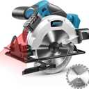 Cordless Circular Saw 6-1/2" for Makita 18V Battery (Not Inclued), 4500RPM Power Circular Saws w/Laser Guide, 0-45 Bevel Capability, Max 2-3/16" Depth, Electric Saw for Wood Plastic