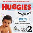 Huggies Size 2 Diapers, Snug & Dry Baby Diapers, Size 2 (12-18 lbs), 234 Count (3 Packs of 78), 