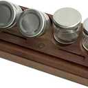 Wooden Tilting Calligraphy Pen Holder with Empty Glass Ink Bottle Container, Calligraphy Oblique Nib Holder Stand Base Set Desktop Tabel Decoration