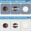 2Pcs CP3540 Ceiling Cover Plate, Round Electrical Box Cover for 3-1/2" to 4" Holes, Paintable White Plastic Hole Plates for Smoke Detector, Living Room & Office