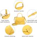 Scarleton Quilted Crossbody Satchel, Chain Strap Shoulder Bag, Vegan Leather Mini Handbag, H2065 (Small)