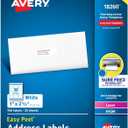 Avery Easy Peel Printable Address Labels with Sure Feed, 1" x 2-5/8" Customizable Stickers, White, 750 Blank Mailing Labels, Great for Mailing, Shipping, and More (18260)