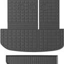 powoq Cargo Mat Compatible with 2020-2025 Hyundai Palisade Cargo Liner TPE Trunk Mat Replacement for 2020-2023 2024 2025 Hyundai Palisade Accessories (Cargo Mat+Lower Trunk Mat)