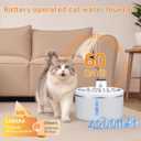 Wireless Cat Water Fountain with [Stainless Steel Tray], 102oz/3L Pet Water Fountain for Cats Inside, Cat Fountain for Drinking with Motion Sensor, Ultra Quiet Pump, Cats & Dogs Gifts (102oz+8Filters)