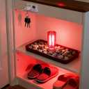 2 x Gothic Retro Car Lamps Accessories, Battery & USB Operated Auto Interior Dash Mood Bulb, Touch Dimmable Mini LED Neon Night Lights for Bedroom, Camping, Holiday, No Pole Dimming (Red, 1Pack)