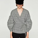 Zara Plaid, Tie Waist Shirt XS