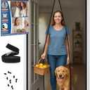 CANLENE High-Density Magnetic Screen Door Mesh for Home and Patio, Tear Resistant Backdoor Screen Net with Magnetic Closure