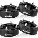 GAsupply 2" 4x137 ATV Wheel Spacers 10x1.25 Studs Fit for CAN-AM Commander Outlander Kawasaki Mule, 4 Lug 4x137mm 50mm Black Wheel Spacer, 110mm Hub Bore, 4PCS