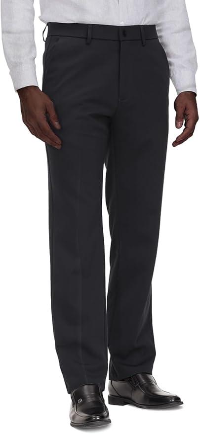 Soojun Men's Classic Fit Flex Waist Flat Front Dress Pant 30W x 29L