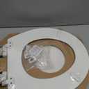 Mayfair Cassel Slow Close Toilet Seat, Easy Clean, Non Slip Premium Wood Seat, Easy Install, Made in USA, Round, White