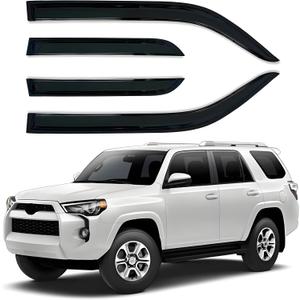Rain Guards Window Visors 4 Piece Set for Toyota 4Runner 2010-2024 Window Deflectors, Wind Deflector Sun Guard, Out-Channel Vent Shades (for 4Runner 10-24 4-Piece)