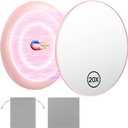 Gospire 20X Magnifying Mirror with Magnetic, 3.5 Inch Round Use for Makeup Application, Compact & Portable Magnified Cosmetic for Travel, Pink