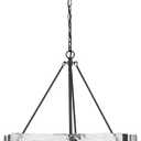 ML Lighting 19504-MB Rezi 24" Wide 4-Light Pendant - Matte Black