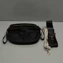 Bum Bag Checkered Crossbody Bag for Women, Nylon Bum Bags with Adjustable Strap Oversized Waist Purse Women's Large Fanny Pack (Black)