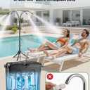Ausic Portable Misting System with Stand, Water Cooling Misters Set for Outside Patio - 9L Bucket Built-in 10000mAh Battery & PCS Pump & Timer for Outdoor, Canopy, Sport, Golf, Beach, Greenhouse, Camp