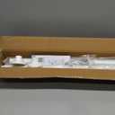 White Tension Curtain Rod 51-165In, Long Adjustable Tension Rods No Drilling for Window or Bathroom, Outdoor Curtain Rods for Patio, Easy to Install, Never Rust, Rod Diameter 1.26 Inches-White