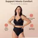 SHAPERMINT Bras for Women - Lingerie Bra, Bralettes for Women with Support, No Underwire Plus Size Bras for Women (Black, XL)