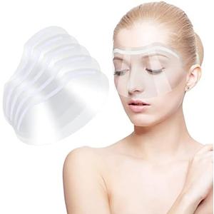 Siyurongg 50 Pcs Shower Face Eye Shields, Eyebrow Shower Shield Visors, Eyelash Extensions Shower Face Shield, Microblading Makeup Protector Face Cover Shield for Hairspray Salon Eyelid Aftercare