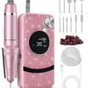 Professional Electric Cordless Nail Drill File with 11 Nail Drill Bits, 35000RPM DIY Glitter e Filer for Nails Kit Machine for Acrylic Nails Gel Polishing for Manicure Salon Home