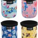 CM Soft Neoprene 7.5 Fl Oz Mini Can Sleeves Insulators Can Cooler Sleek Can Covers for Energy Drink & Beer Cans (7.5 OZ Nature Pattern (4 Pcs))