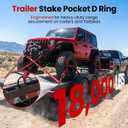 Stake Pocket D Ring, 18000lbs D Rings Heavy Duty Stake Pocket Tie Down for Trailers and Flatbeds Trucks, Removable Trailer Tractor Tie Down Accessories Anchor for Flatbed Cargo Trucks, 4 Pack