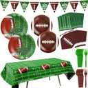 82 PCS Football Plates Party Decorations Supplies: Football Themed Plates and Forks - Football Plates for Football Sports Game Day Boy Birthday Party82 Pack