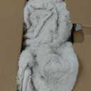 Cozy Bliss Faux Fur Throw Blanket for Couch, Jacquard Fuzzy Plush Soft Thick Winter Throw Blanket for Sofa Bed Living Room Bedroom50"x60." Beige