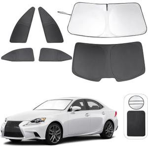 TINGLU Window Shades 6PCS for Lexus is Sedan (NOT for Lexus RX, ES) 2014-2020 Accessories Car Side Full Windows Windshield Sun Shade Sun UV Rays & Privacy Protection for Camping
