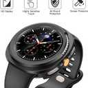 2 x Misxi 2-Pack Hard PC Case with Tempered Glass Screen Protector for Samsung Galaxy Watch 8 Classic 46mm, Overall Protection Anti-Slip Scratch-Resistant Cover for Galaxy Watch8 Classic, Black