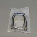 Superbat PL259 to BNC Cable 12inch UHF Male to BNC Male Right Angle Jumper RG58 Coax Cable for CB Radio Ham Amateur Radio Scanner Antenna SWR Meter Dummy Load, 2-Pack