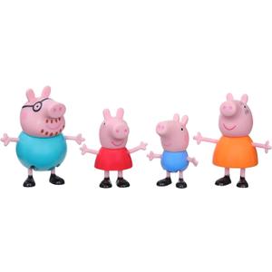 Peppa Pig Peppa's Adventures Peppa's Family Figure 4-Pack Toy, 4 Peppa Pig Family Figures in Iconic Outfits, Ages 3 and up