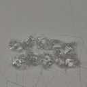 IndianShelf Clear Glass Ornaments- 10 Piece- Teardrop Christmas Hanging Crystals for Centerpieces- Crystal Chandelier Drop- Drop 2.75Inch (Prism + Beads)