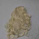 CAISHA 18" Hairpiece Ponytail Extensions Voluminous Wavy Platinum Blonde PH25