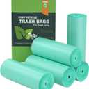 200 Counts AYOTEE Mini Trash Bags,1.2 Gallon Small Compostable Trash Bags,Strong Unscented Compost Bags, Fit 4.5-5 Liter Trash Can,1-1.5 Gallon
