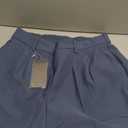 FUNYYZO Wide Leg Pants Women's High Elastic Waisted in The Back Business Work Trousers Long Straight Suit Pants (X-Large Short, 006# Denim Blue (Thick))