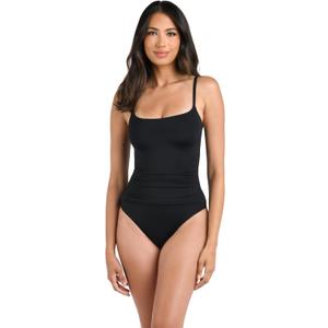 La Blanca Women's One Piece Swimsuit Island Goddess Shirred Side Women's Bathing Suit, 10