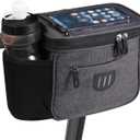 Bike Handlebar Bag,Large Bicycle Front Storage Pouch Bag,6.5 inch Transparent Pouch with Shoulder Strap