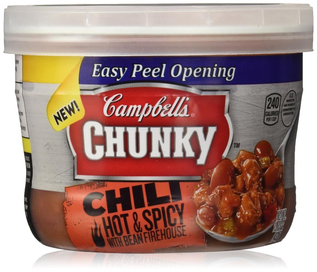 Campbells Chunky Microwavable Chili Firehouse Beef, 15.2500-Ounces 1 Pack, Oct 19 2025