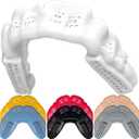 Bulletproof: World's Thinnest Most Breathable Mouthguard is 3X Stronger! Wrestling, Football Basketball, MMA Hockey, Rugby BJJ Lacrosse, Boxing Men Sports, Mouth Guard Grinding Teeth, Adult Youth Braces (Clean White)