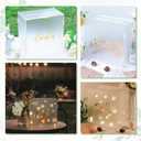 OurWarm Acrylic Wedding Card Box with String Light, Frosted Gift Card Box for Wedding Decorations for Reception, Money Box for Bridal Shower Decorations Party Reception Anniversary