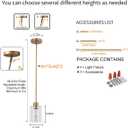 Brass Pendant Lights Kitchen Island,Modern Farmhouse Clear Glass Pendant Light,Gold Light Fixture Kitchen Pendant Mini Hanging Light Fixture for Sink (Brass 2 Pack Stem Rod)