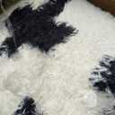 PureCozy Modern Rug 8x10 for Living Room, Black and White Shag Rug Washable Non-Slip Large Area Rug Super Soft Indoor Fuzzy Carpet Fluffy Rugs for Bedroom Home Aesthetic Decor