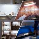 4 Pack Under Cabinet Lighting, Rechargeable Motion Sensor Light Indoor, Wireless Dimmable Magnetic Closet Lights, 32 LED Under Counter Lights for Kitchen, Wardrobe, Stairs, White Light (8inch)