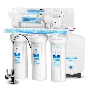 Geekpure 6-Stage Reverse Osmosis RO Drinking Water Filter System with Alkaline pH+ Filter-75 GPD
