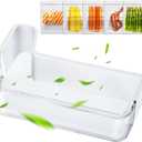 DA97-12653A Refrigerator Door Shelf Bin(Left Bottom) Compatible with Samsung RF263beaesr,RF265beaesg,RF265beaesr,RF263teae,Replaces: 3973523 AP5622629 PS4176656 EAP4176656 With 20 Food Storage Bags