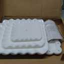 5 Pcs Dessert Table Display Set - 2 Pcs 3-Tier Dessert Display Stands & 3 Pcs Serving Tray - Dessert Trays Dessert Stands Treat Table Displays Set for Tea Parties, Birthdays & Baby Showers (White)