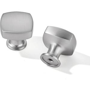 khtumeware 10 Pack Knob Brushed Nickel Cabinet knobs,Satin Nickel Solid Heavy-Duty Bifold Closet Door Knobs,Hardware Pulls for Kitchens, bathrooms and Dresser Handle