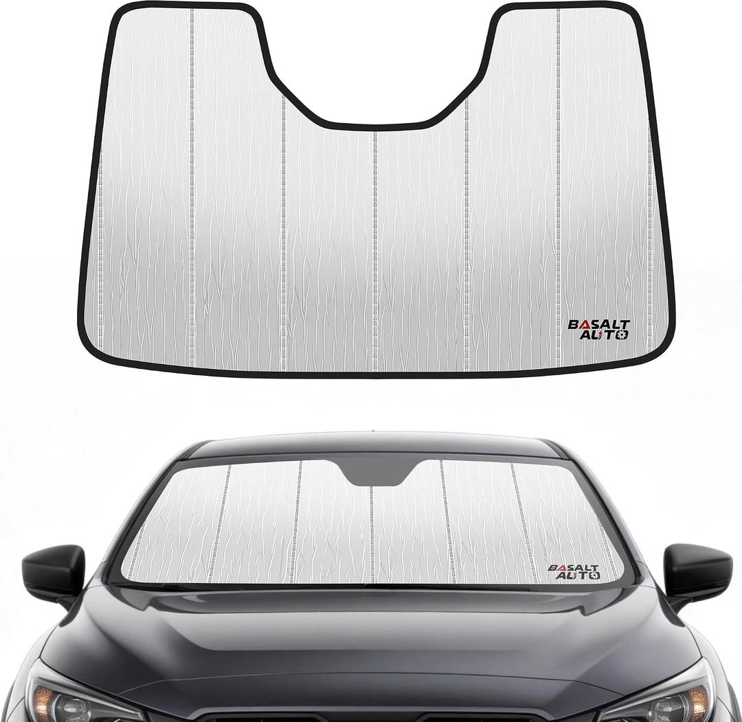 2024-2026 Crosstrek Windshield Sun Shade Compatible for 2024-2026 Subaru Crosstrek Impreza Silver Reflective Foldable Front Sun Visor Sunshade Protector with Storage Bag Keep Interior Cool