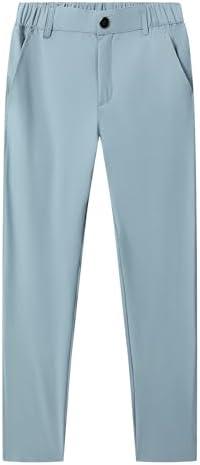 Boys Golf Pants Work Dress Pants Lightweight Quick Dry Casual Pull-on School Uniform Pants 9-10