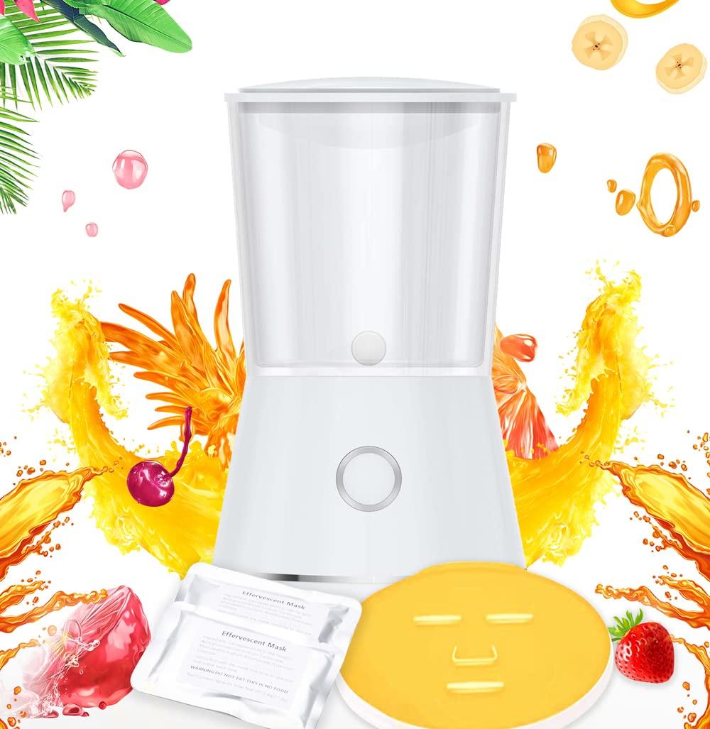 Face Mask Maker Mini Natural Masks Machine DIY Skin Food Sheet Mask Facial Treatment SPA Skin Care Product with Mask Molds & 16 Collagen Pills